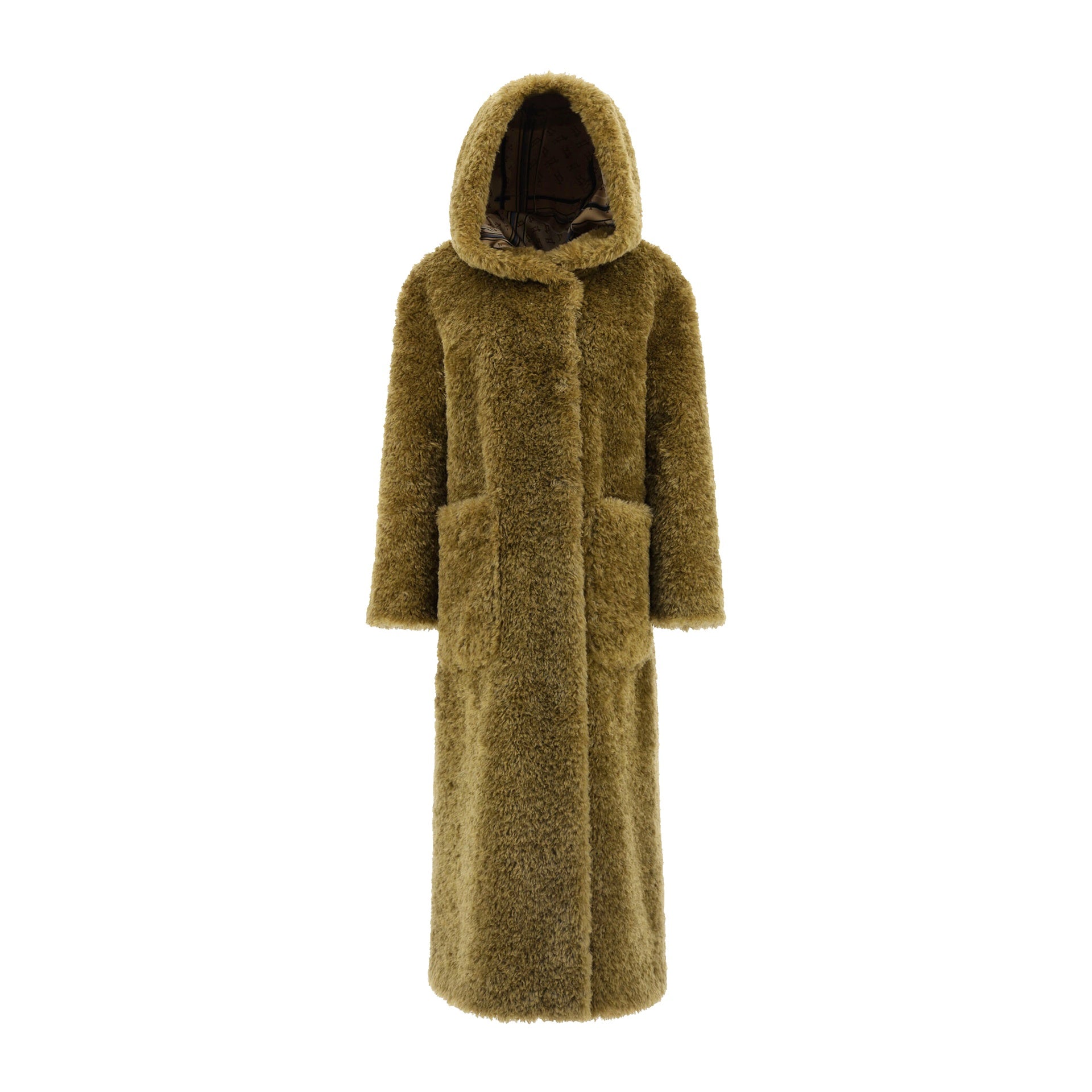 HERNO CURLY FAUX FUR Coat