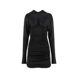 Saint Laurent Cowl Back Mini Dress
